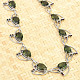 Vltavíny a granáty luxusní náhrdelník 49cm Ag 925/1000+Rh 49,1g