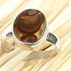 Fiery agate ring Ag 925/1000 3.8g size 55