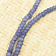 Necklace tanzanite smooth button Ag clasp (44cm)