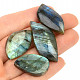 Cabochon labradorite of different shapes