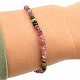 Cut tourmaline multicolor Ag clasp bracelet