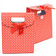 Paper gift bag with ribbon red (16 x 12.5cm)