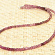 Tourmaline pink necklace buttons cut Ag fastening
