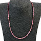 Necklace ruby buttons cut Ag fastening