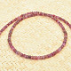 Necklace ruby buttons cut Ag fastening