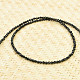 Black spinel necklace cut Ag clasp