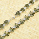 Moldavites and zircons luxury necklace 50cm standard cut Ag 925/1000 + Rh 58.7g