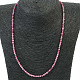 Tourmaline pink necklace cut Ag fastening