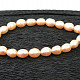 Bracelet apricot pearls oval