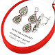 Gift luxury set of moldavite jewelry and garnets Ag 925/1000 + Rh standard cut