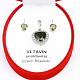 Moldavite set of heart jewelry standard cut Ag 925/1000 + Rh
