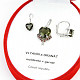 Moldavite and garnet heart gift set standard cut Ag 925/1000 + Rh
