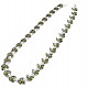Luxury necklace moldavite and zircons 48cm standard cut Ag 925/1000 + Rh (54,9g)
