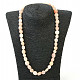 Pink agate necklace Ag clasp 51 - 52cm