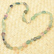 Fluorite necklace Ag fastening with smooth stones