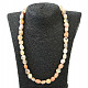 Agate necklace troml Ag clasp