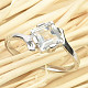 White topaz diamond ring Ag 925/1000 + Rh