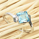 Ring topaz swiss blue diamond Ag 925/1000 + Rh