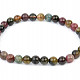 Tourmaline multicolor bead bracelet 6mm