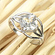 Ring with white topaz diamond Ag 925/1000 + Rh
