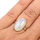 Prsten s měsíčním kamenem ovál (cca 17 x 10mm) Ag 925/1000