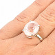 Rosequartz ring smaller oval standard cut Ag 925/1000
