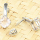 Rosequartz earrings standard cut Ag 925/1000 + Rh