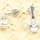 Earrings white topaz diamond standard cut Ag 925/1000 + Rh