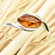 Fine ring with amber Ag 925/1000