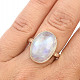 Oval ring moon stone Ag 925/1000