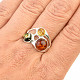 Amber ring balls mix Ag 925/1000