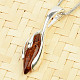 Decorated pendant with honey amber Ag 925/1000