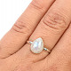 Prsten s měsíčním kamenem menší kapka Ag 925/1000