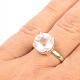 Round rose ring checker top cut Ag 925/1000