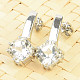 Earrings white topaz diamond standard cut Ag 925/1000 + Rh