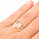 Crystal ring oval Ag 925/1000