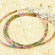 Tourmaline multicolor cut bracelet 2mm Ag clasp