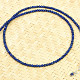 Broušený náhrdelník lapis lazuli 3mm Ag zapínání