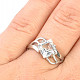 Topaz white diamond decorated ring Ag 925/1000 + Rh