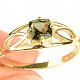 Moldavite gold ring size 53 standard cut Au 585/1000 14K 2.25g