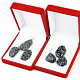 Obsidian flake set of earrings and pendant Ag 925/1000