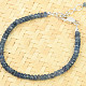 Bracelet blue sapphire cut money Ag 925/1000