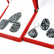 Obsidian flake set of earrings and pendant Ag 925/1000