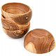 Round wooden bowl