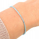 Blue topaz bracelet 2mm ball cut Ag 925/1000