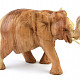 Slon s chobotem nahodu dřevořezba 20cm