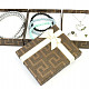 Gift box brown with ribbon 11 x 9cm