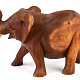 Dark elephant large wood carving