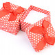Red gift box with 4x4cm ribbon