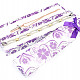 Dárková krabička na náramek fialové květy s mašlí 20 x 4,5cm